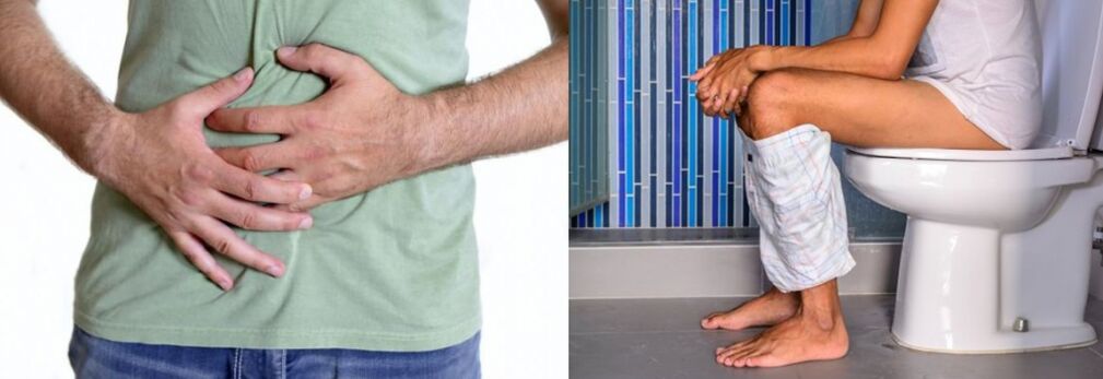 Is comharthaí iad constipation agus buinneach go bhfuil paraisítí i gcorp an duine
